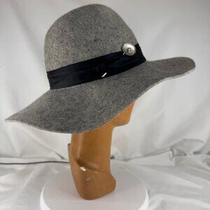 Banana Republic Felt Boho Hat 100% Wool Grey Size L/XL